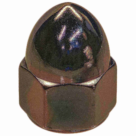 Midwest Fastener Acorn Nut, 1/2"-13, Steel, Chrome Plated, 3 PK 34386